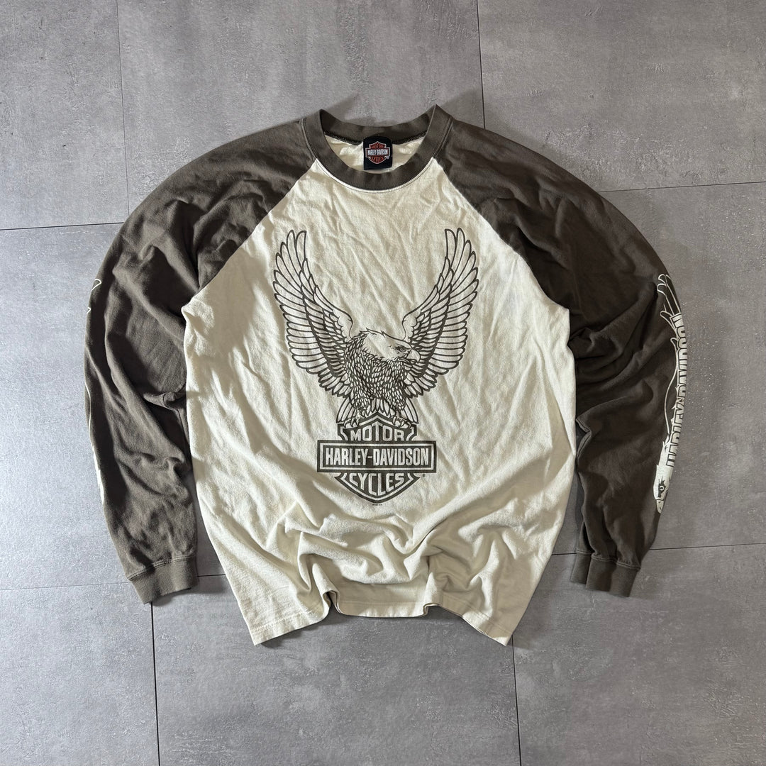 古着 Y2k Harley-Davidson ハーレーダビッドソン ロングTシャツ サイズXL相当