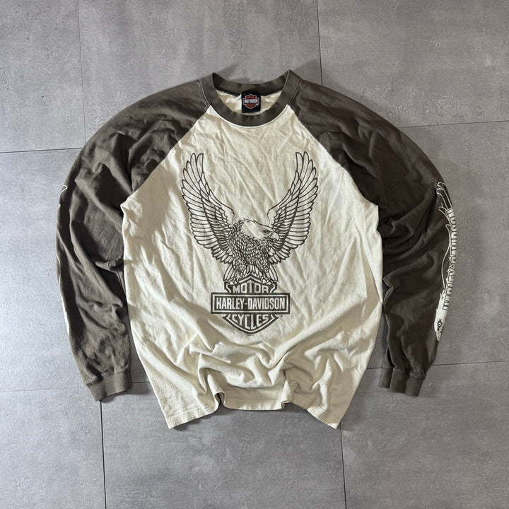 古着 Y2k Harley-Davidson ハーレーダビッドソン ロングTシャツ サイズXL相当
