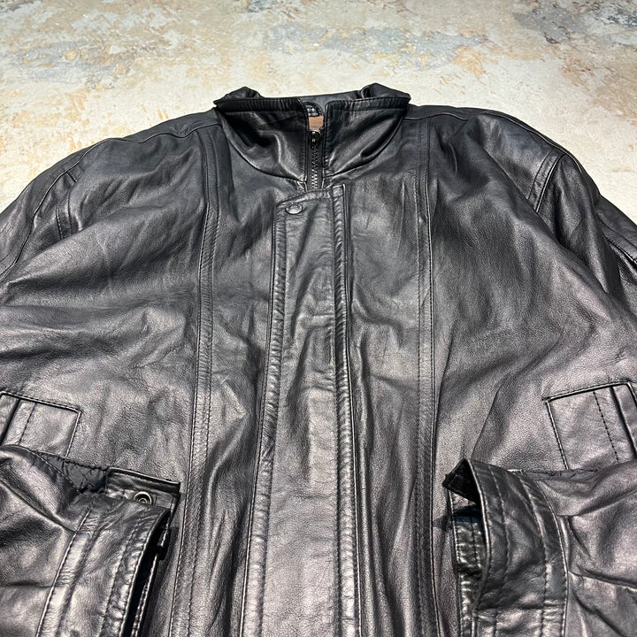 #3309 古着 Unknow/Leather jacket/ジップアップレザージャケット/サイズL