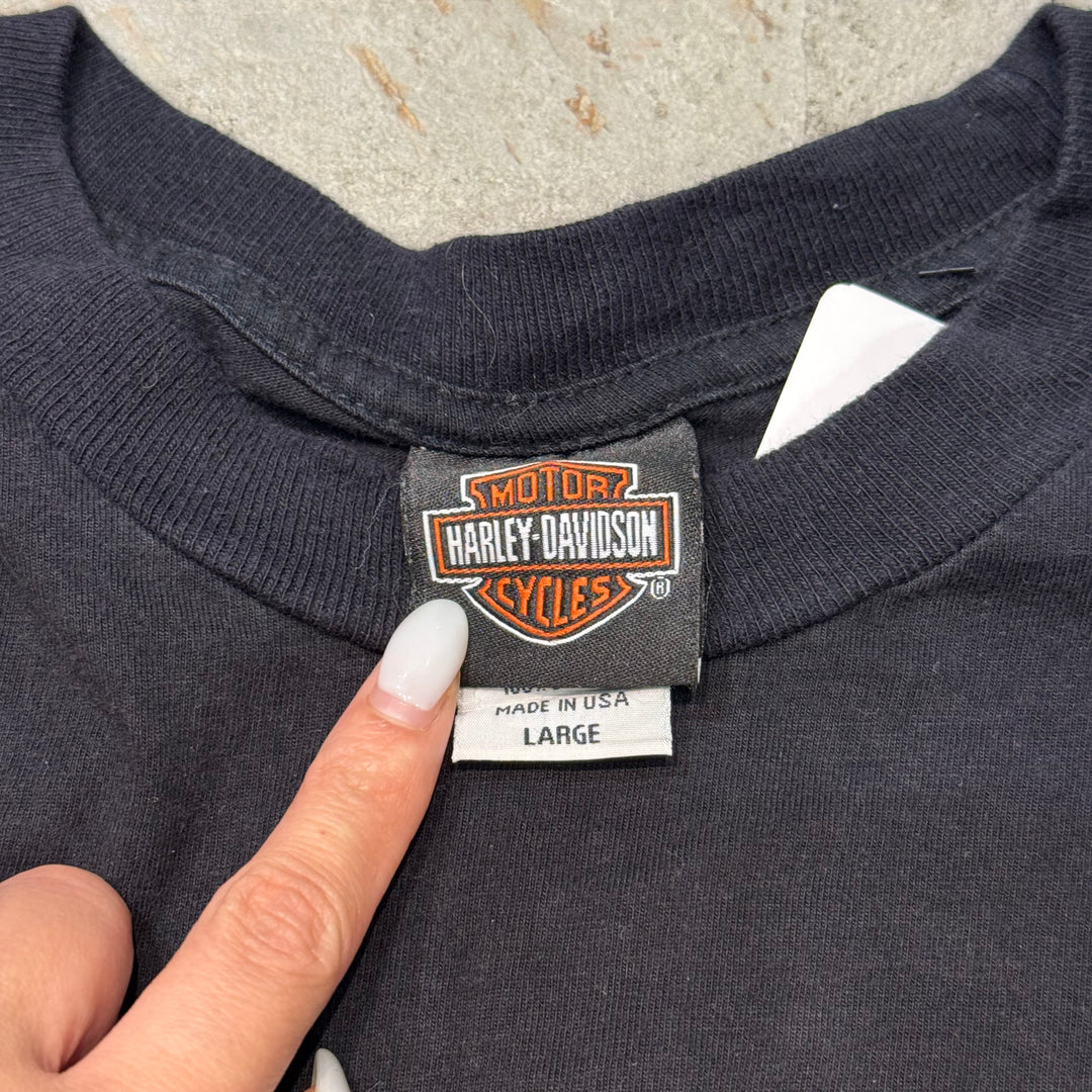 Used clothing Made in USA Harley-Davidson/Harley-Davidson/Printed T-shirt/Size L