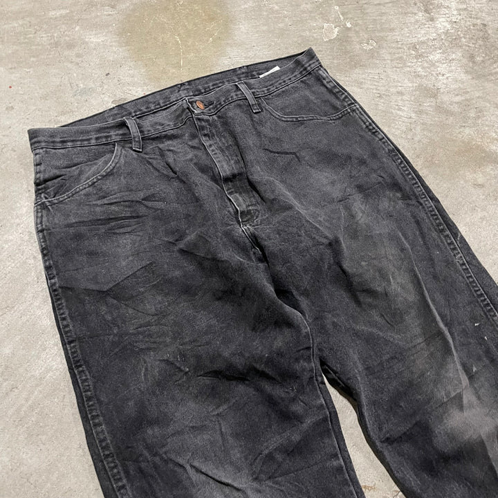 #4255 古着 RUSTLER/ラスラー/Black Denim Pants/ブラックデニムパンツ/サイズ40×32