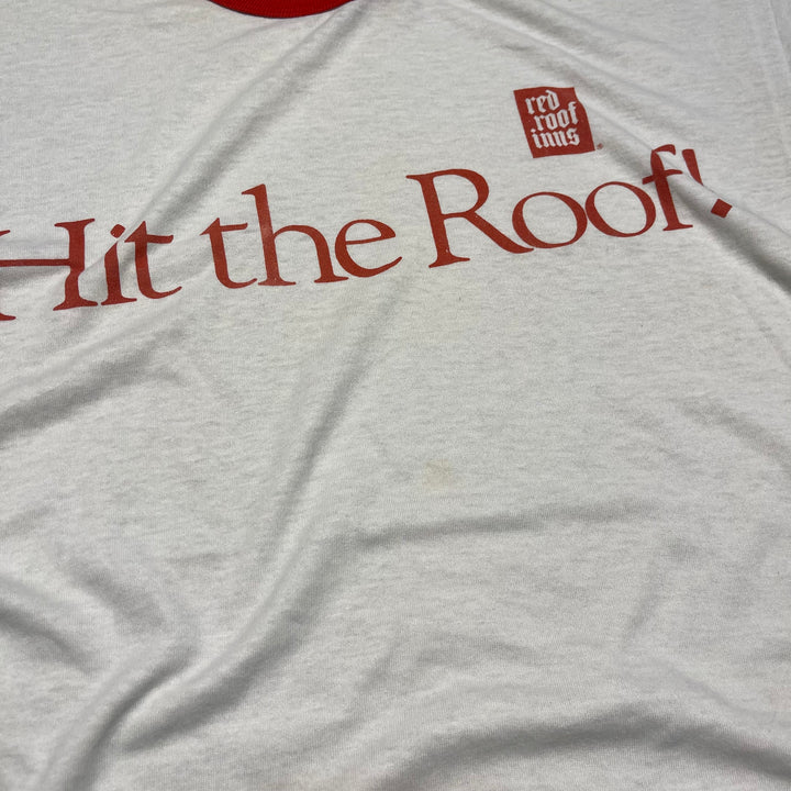 #4490 古着 ~90's Vintage/short sleeve Ringer t-shirt Tee/半袖リンガーTシャツ/hit the roof!/企業系/サイズXL相当