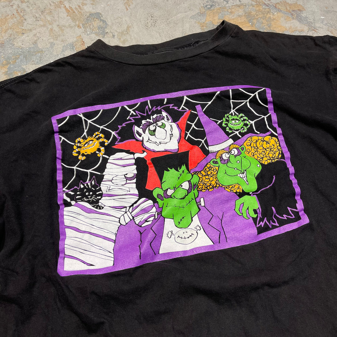 古着 Halloween Frankenstein 映画 ホラー プロモーション/ヴィンテージ シングルステッチ プリントTシャツ/サイズXL