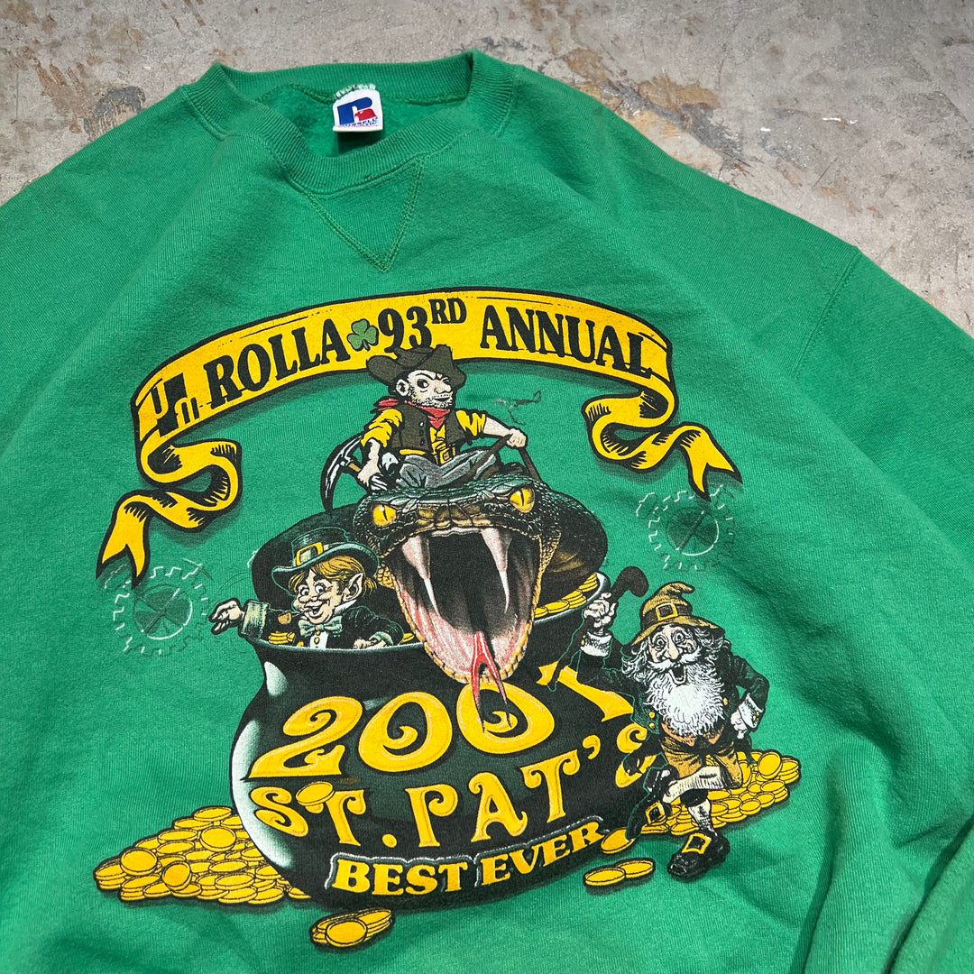 #3795 古着 Russell/ラッセル/Crew Neck Sweat Shirts/クルースウェット/2001 ST PAT'S BEST EVER/サイズXL