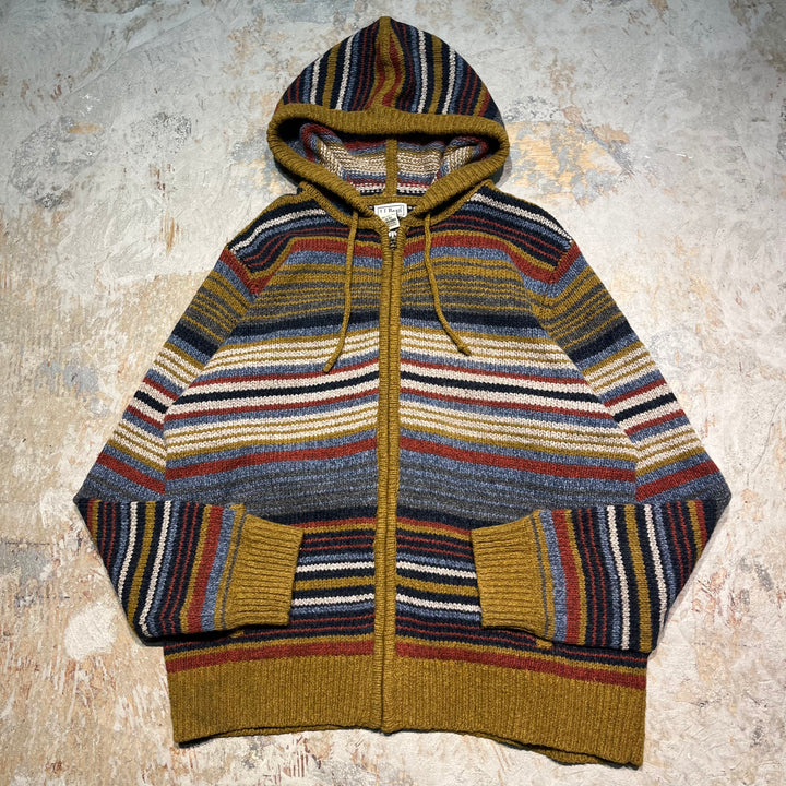 #3394 L.L.Bean/エルエルビーン/ zip up knit/ジップアップニット/フーディー/サイズXL