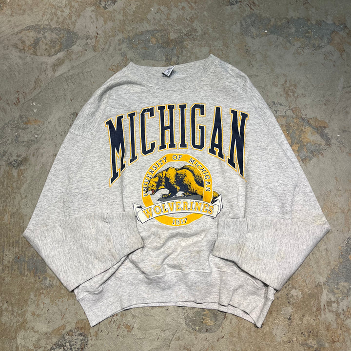 #3938 古着 unknow/Crew neck sweat/クルーネックスウェット/MICHIGAN/MADE IN U.S.A/サイズXL