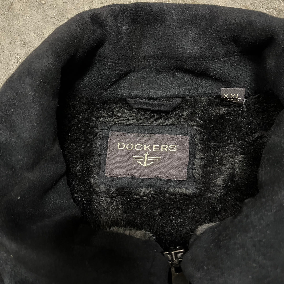 #3125 古着 DOCKERS/ドッカーズ/Zip Up Shearling Jacket/ジップアップシアリングジャケット/サイズXXL