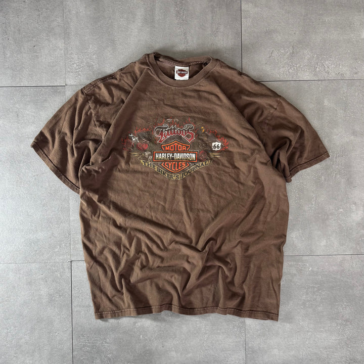 古着 USA製 Harley-Davidson ハーレーダビッドソン プリントTシャツ サイズ2XL