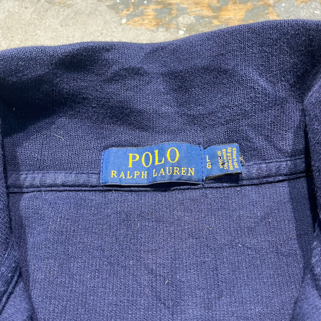 #3891 古着 POLO by Ralph Lauren/ポロバイラルフローレン/Cotton Knit Half Zip Sweaterコットンニットハーフジップ/サイズL