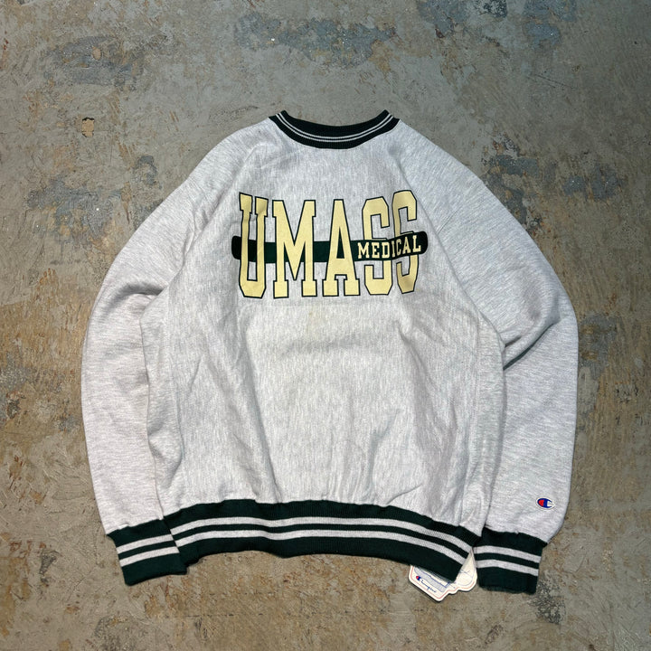 古着 USA製 90's Champion/ チャンピオン/リバースウィーブ/ クルーネックスウェット/ ユーマスメディカル/ 刺繍ロゴ/ デッドストック/ サイズXL