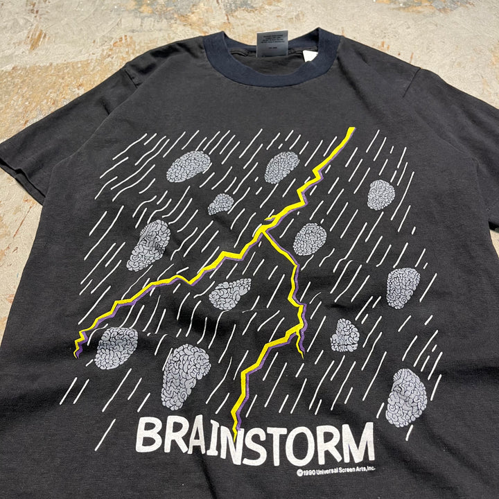 古着 90's オニータ USA製 BRAINSTORM/ヴィンテージ シングルステッチ プリントTシャツ/サイズM