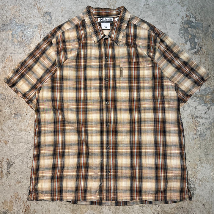 Used clothing Columbia/ Columbia/ Short sleeve shirt/ Checkered pattern/ Size L