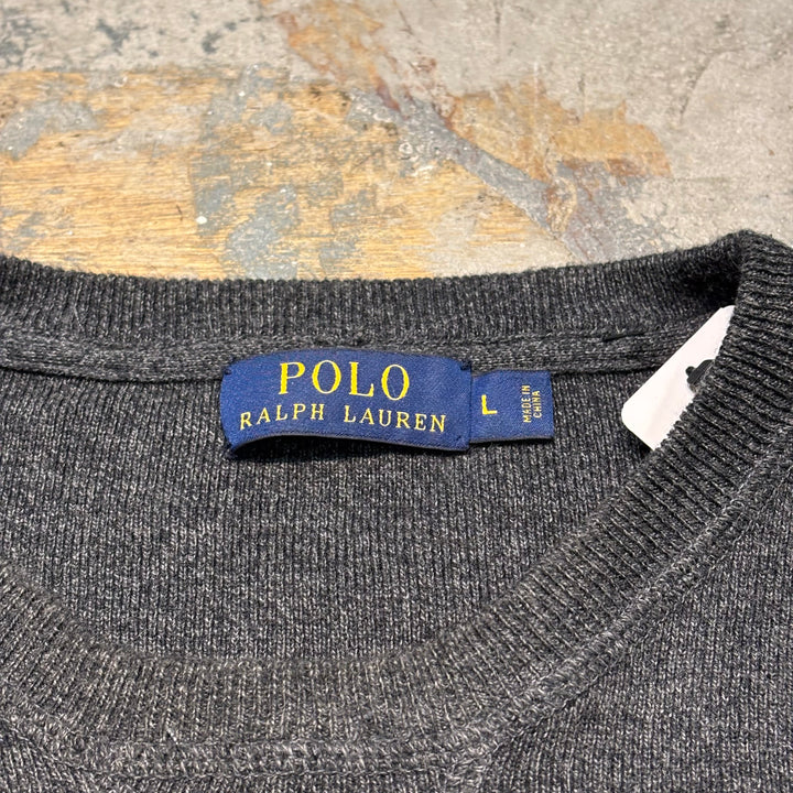 古着 POLO by Ralph Lauren/ポロラルフローレン/クルーネックニットセーター/サイズL