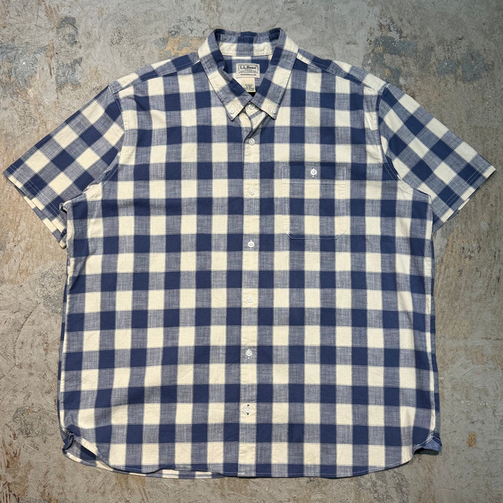 古着 L.L.Bean/ エルエルビーン/  ボタンダウン半袖シャツ/ チェック柄/ サイズXL