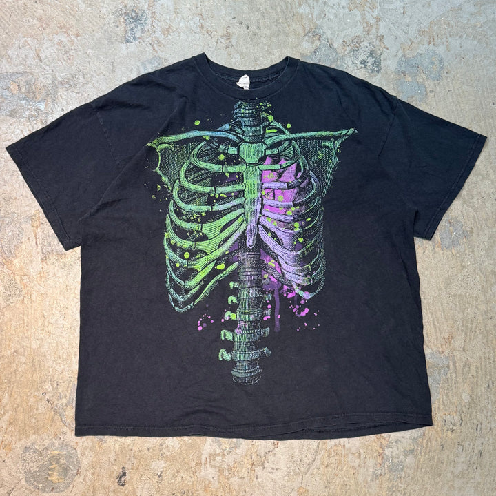 古着 USAVINTAGE/ プリントTシャツ/ スケルトン/ サイズ2XL