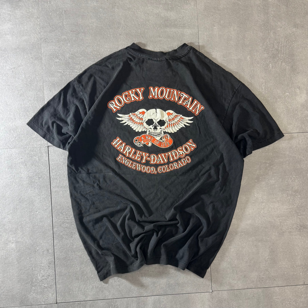 古着 USA製 90's Harley-Davidson ハーレーダビッドソン プリントTシャツ シングルステッチ サイズXL