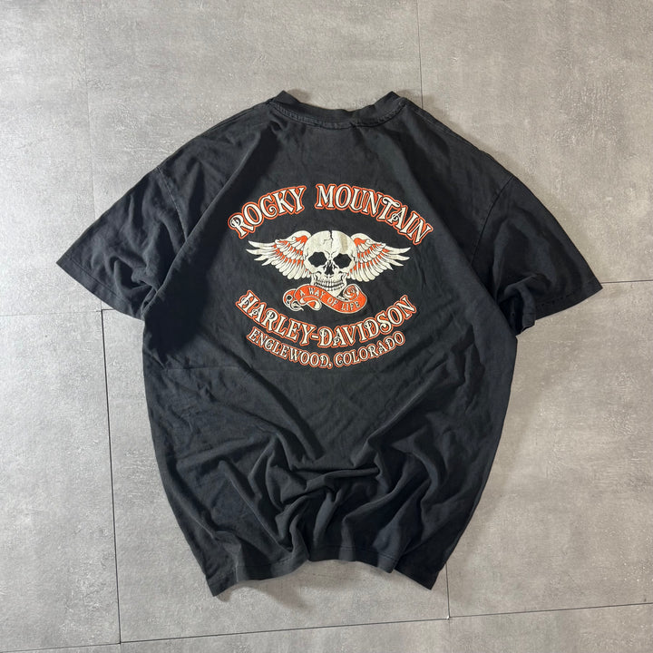 古着 USA製 90's Harley-Davidson ハーレーダビッドソン プリントTシャツ シングルステッチ サイズXL