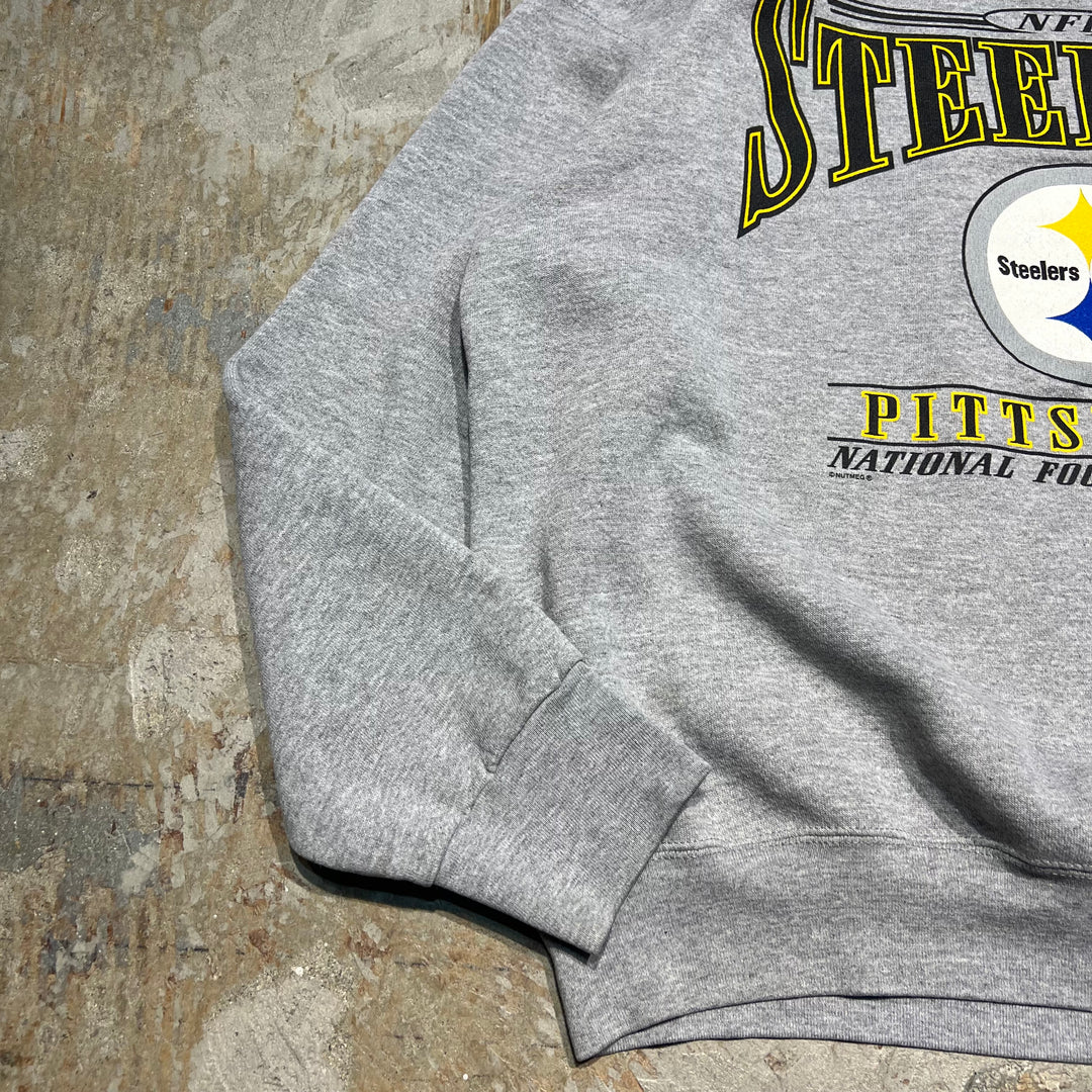 #3973 古着　Unknow/Crew neck sweat/クルーネックスウェット/STEELERS/PITTSBURGH/NFL/MADE IN U.S.A/サイズ2XL相当