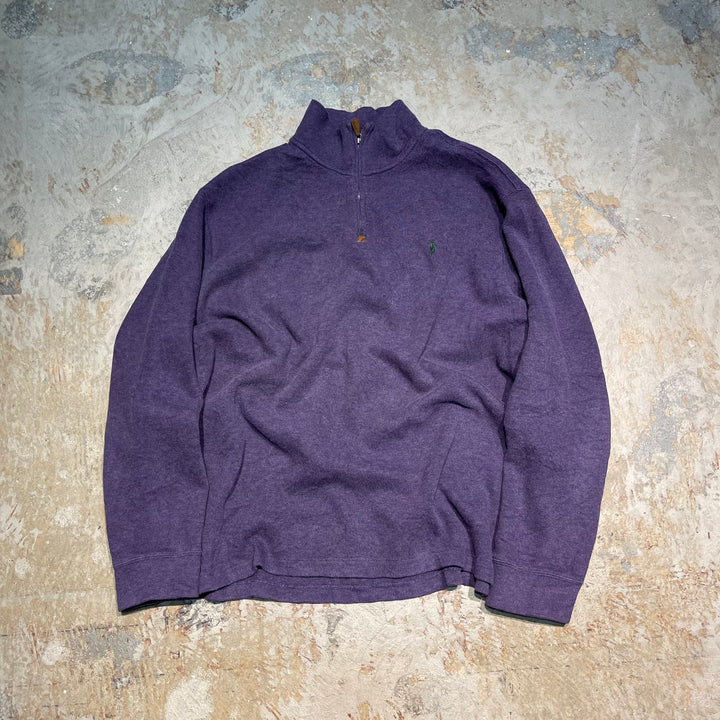 #3856 古着 POLO by Ralph Lauren/ポロバイラルフローレン/Half zip knit/ハーフジップニッセーター/サイズXXL