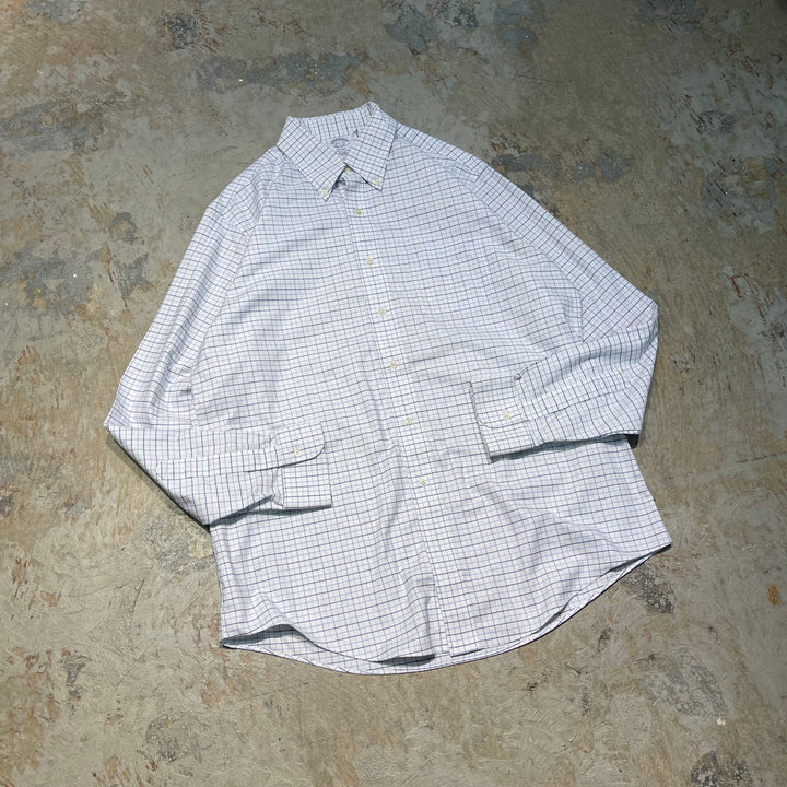 #4427 古着 Brooks Brothers/ブルックスブラザーズ/Long Sleeve Button Down Shirt/長袖ボタンダウンシャツ/Check/チェック柄/サイズL相当