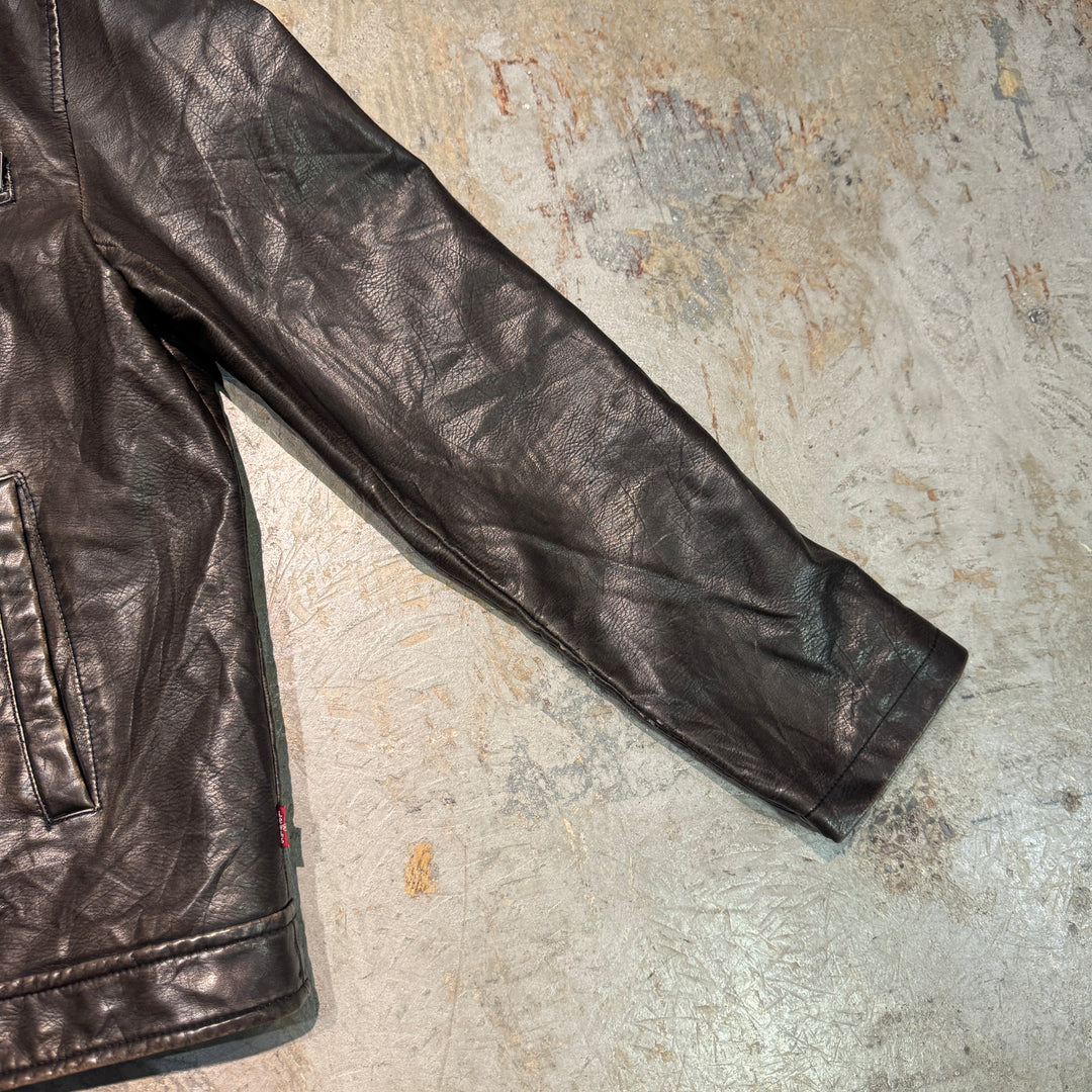 古着 Levi's/リーバイス/ジップアップフェイクレザージャケット /サイズM