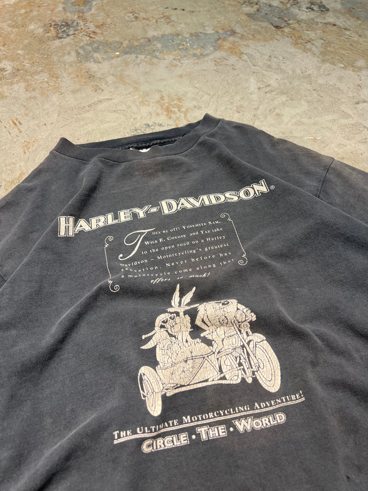 #MA96 古着 USA製 91's Harley-Davidson /ハーレー ダビッドソン / ワーナーブラザーズ  / シングルステッチ ヴィンテージ Tシャツ / サイズ