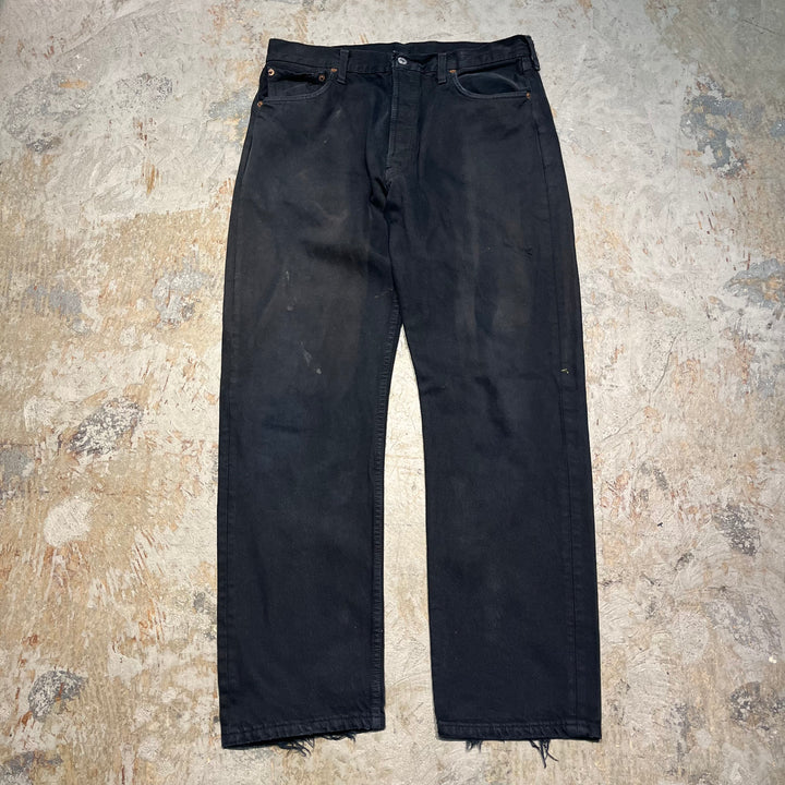 #4430 古着 Levi's/リーバイス/Black Denim Pants/ブラックデニムパンツ/501/サイズ36×32