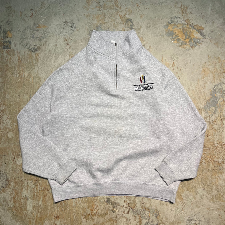 #1973 古着 Unknow/Half zip sweat/ハーフジップスウェット/企業ロゴ/サイズXL