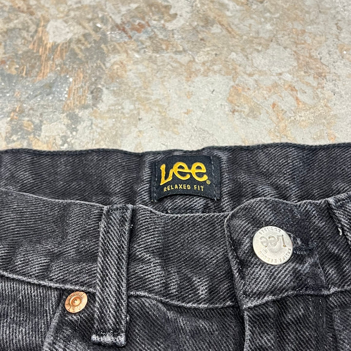 #4186 古着　Lee/リー/Black Denim Pants/ブラックデニムパンツ/サイズ32×32