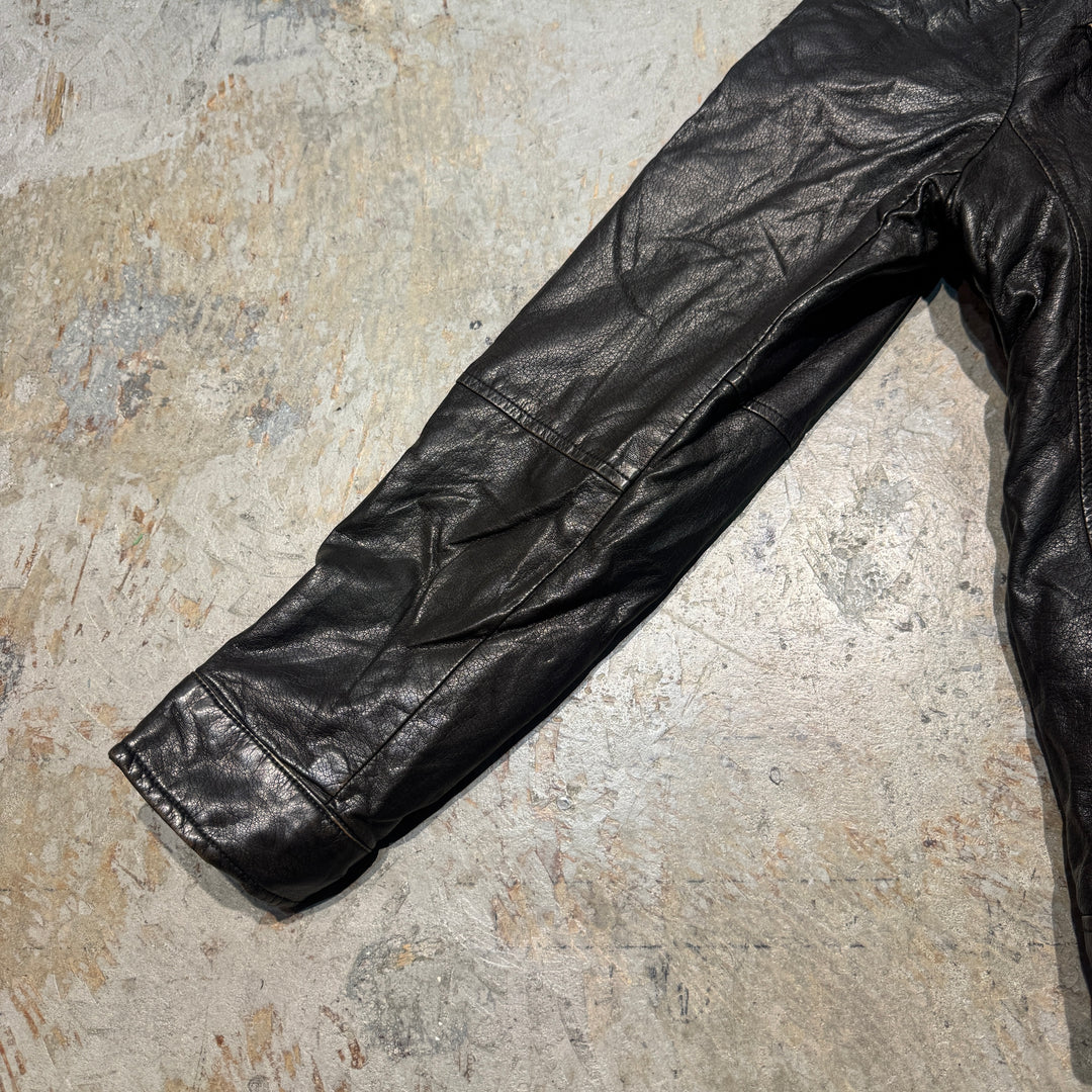 古着 USAVINTAGE/ジップアップレザージャケット/ サイズL