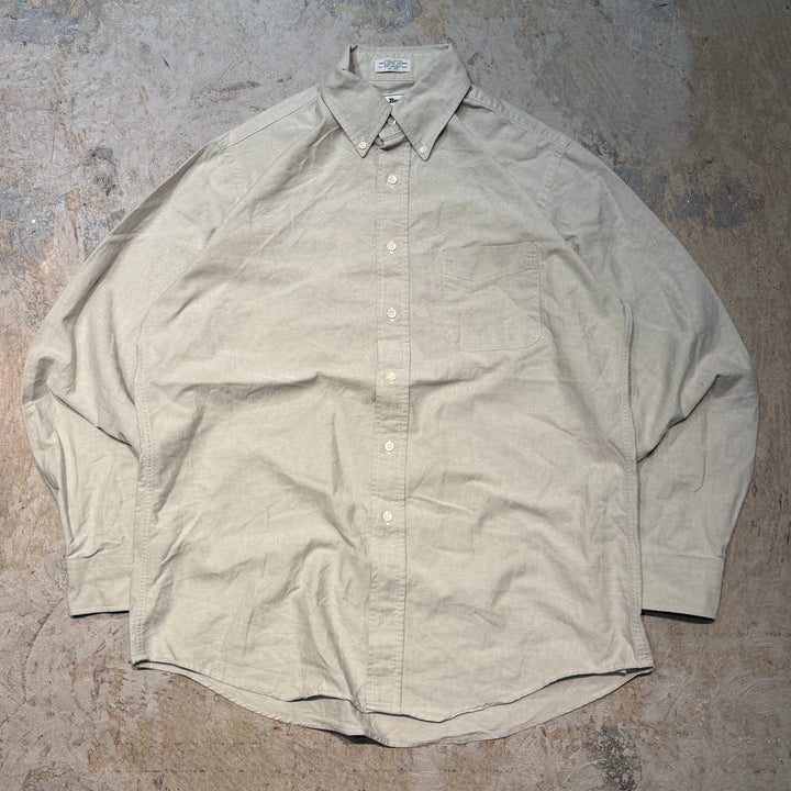 古着 USA製 90's L.L.Bean/エルエルビーン/無地/長袖シャツ/サイズL相当