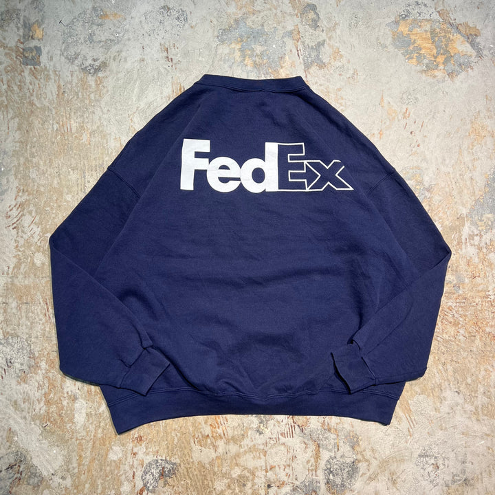 #1981 古着 Unknow/Crewneck Sweatshirts/クルーネックスウェット/FedEx/企業ロゴ/サイズXL