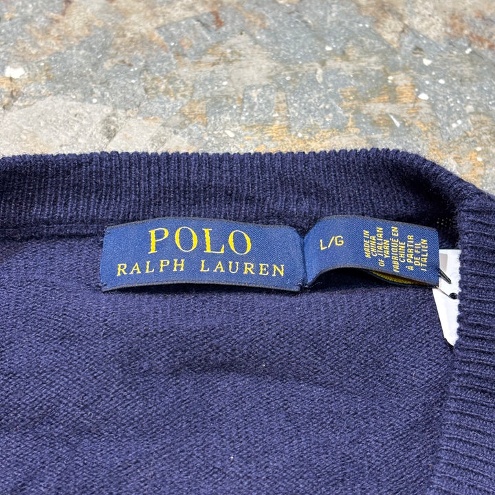 古着 POLO by Ralph Lauren/ ポロラルフローレン/  クルーネックニットセーター/ サイズL