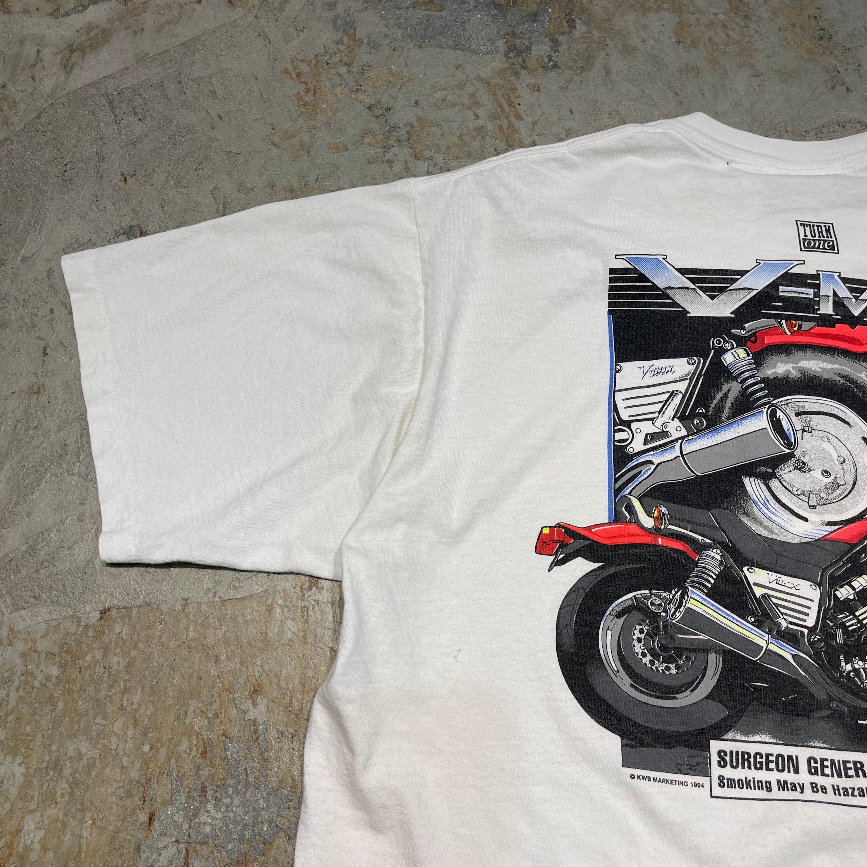 古着 94's USA製 All Sport/ YAMAHA V-MAX/ 軍医総長の警告