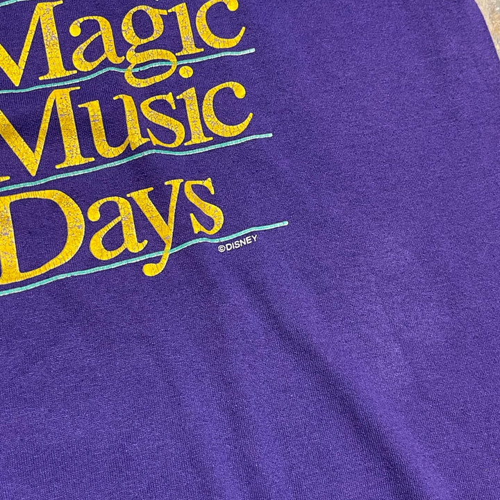 古着 USA製 90's Disney MAGIC MUSIC DAYS/ヴィンテージ シングルステッチ プリントTシャツ/サイズ2XL相当