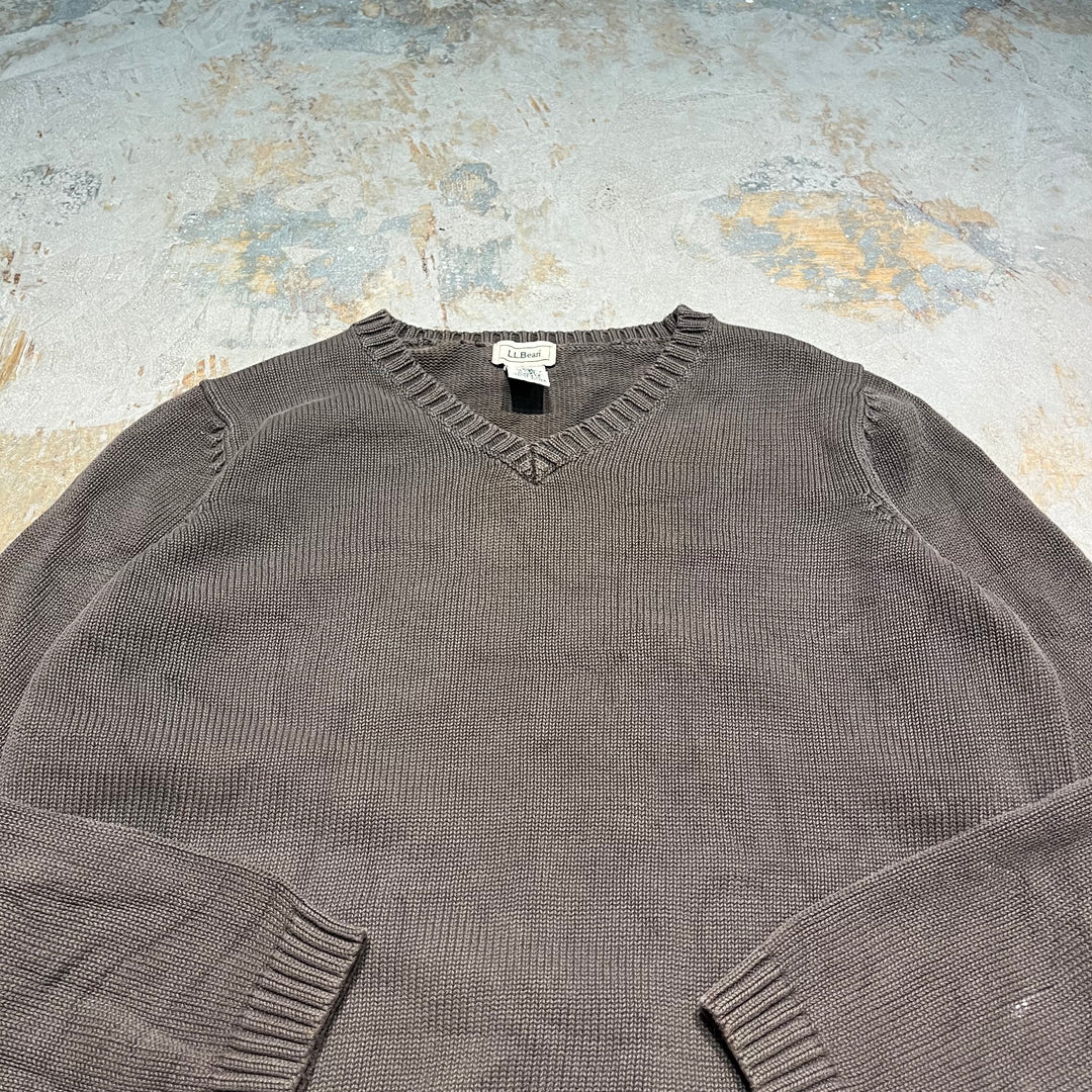 #3397 L.L.Bean/エルエルビーン/Vneck cotton knit/Vネックコットンニット/サイズWomens M