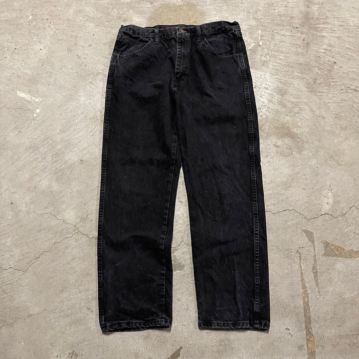 #4267 古着 RUSTLER/ラスラー/Black Denim Pants/ブラックデニムパンツ/サイズ36×30