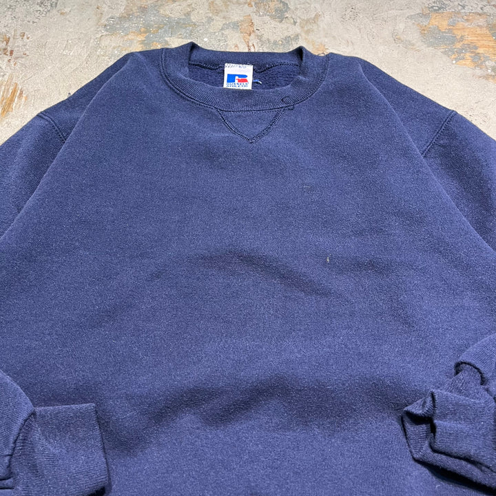 #3556 古着/Russell/ラッセル/Crewneck sweat/クルーネックスウェット/ブランクスウェット/無地/MADE IN U.S.Aサイズ　YOUTH L