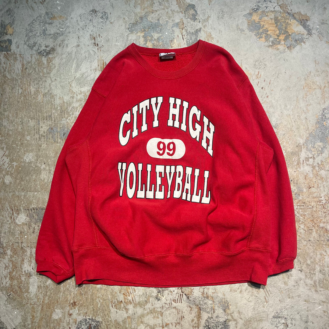 #1911 古着 90's Lee/リー Crewneck sweat/クルーネックスウェット/カレッジロゴ/reverse weave/リバースウィーブ/MADE IN U.S.A/CITY HIGH/サイズXL