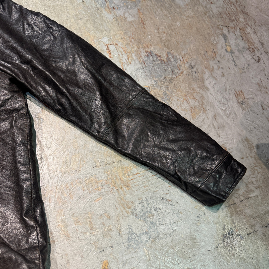 古着 USAVINTAGE/ジップアップレザージャケット/ サイズL