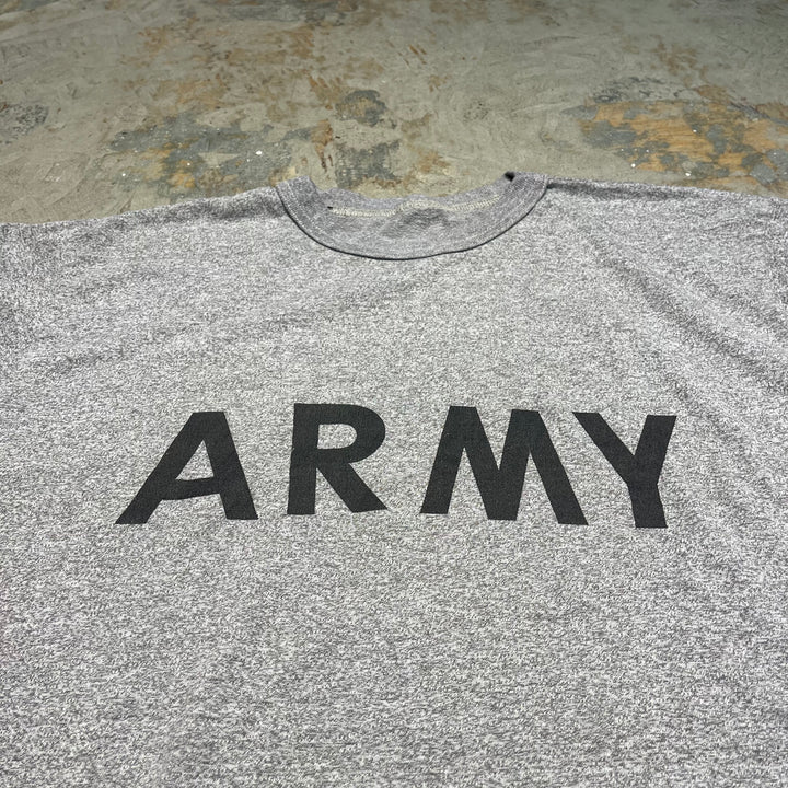 古着 90's US ARMY/アーミー/米軍/ヴィンテージ シングルステッチ プリントTシャツ/サイズL-XL相当