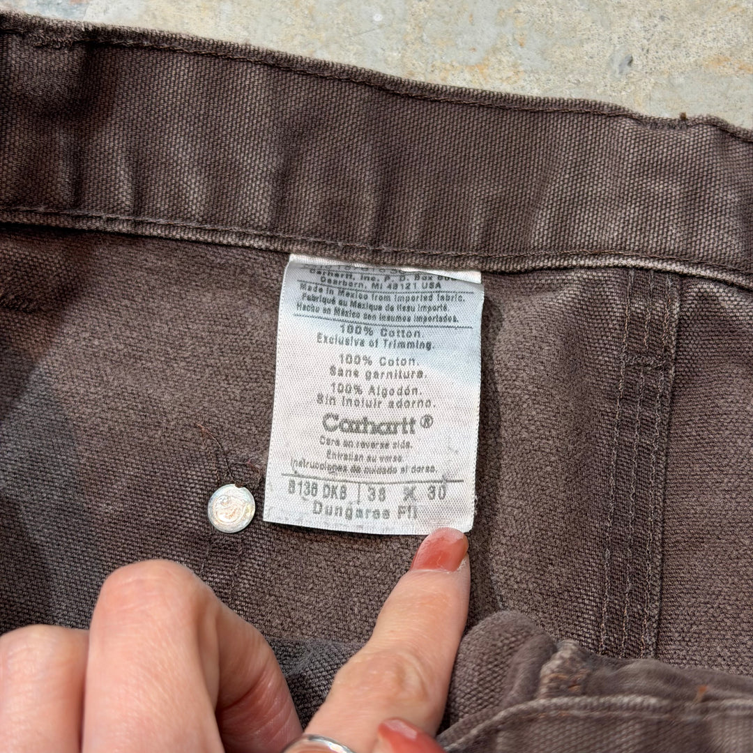 古着 Carhartt/カーハート/ダック地ペインターパンツ/ダブルニー/実寸サイズ36×29