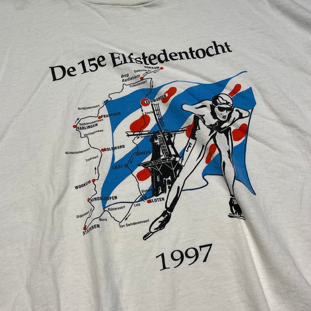 古着 90's USAVINTAGE / 第15回11都市ツアー / アイススケート / 1997年/ ヴィンテージ シングルステッチ プリントTシャツ/サイズXL相当