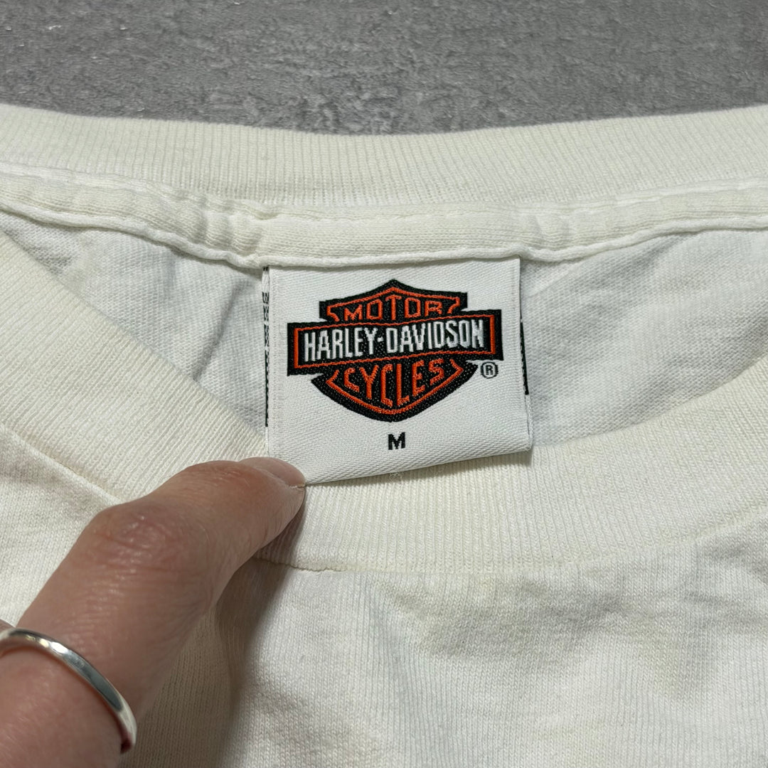 古着 USA製 00's Harley-Davidson/ハーレーダビッドソン/ ロングスリーブプリントTシャツ/サイズM