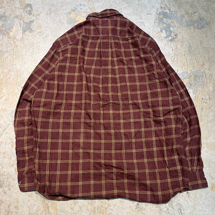 古着 Eddie Bauer/エディー･バウアー/ ボタンダウン長袖シャツ/チェック柄/サイズM
