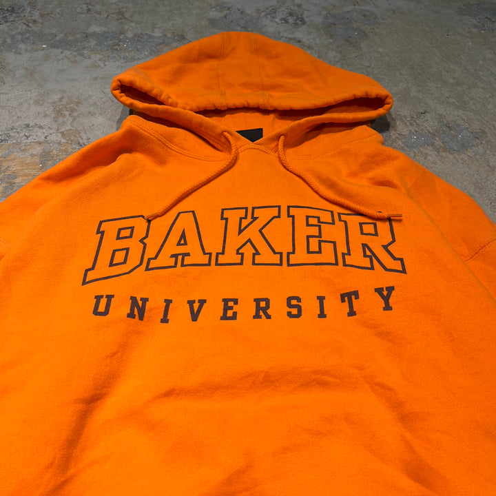 #3776 古着 Unknow/Pull Orver Hoody / プルオーバーパーカー /BAKER UNIVERSITY/カレッジロゴ/サイズXL