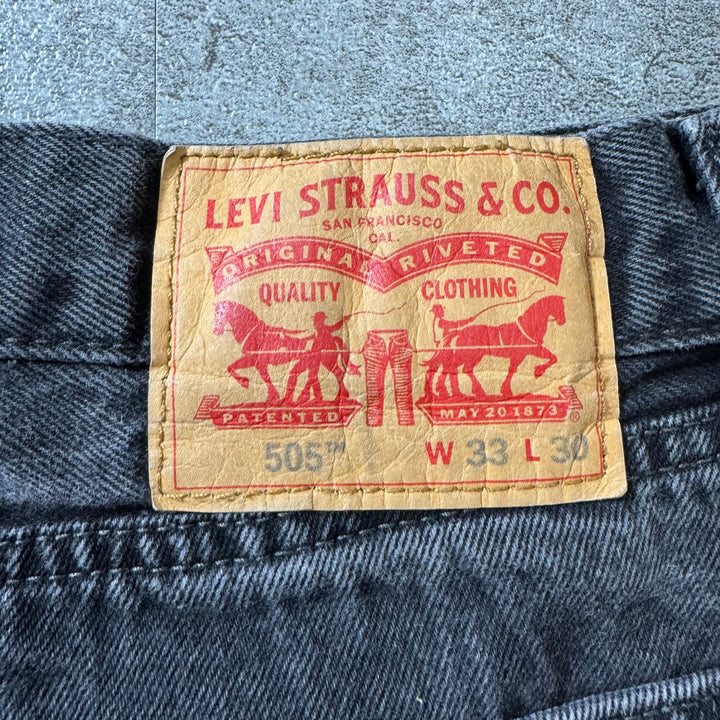 古着 Levi's/ リーバイス/ ブラックデニムパンツ/ 505/ 実寸サイズ30×28