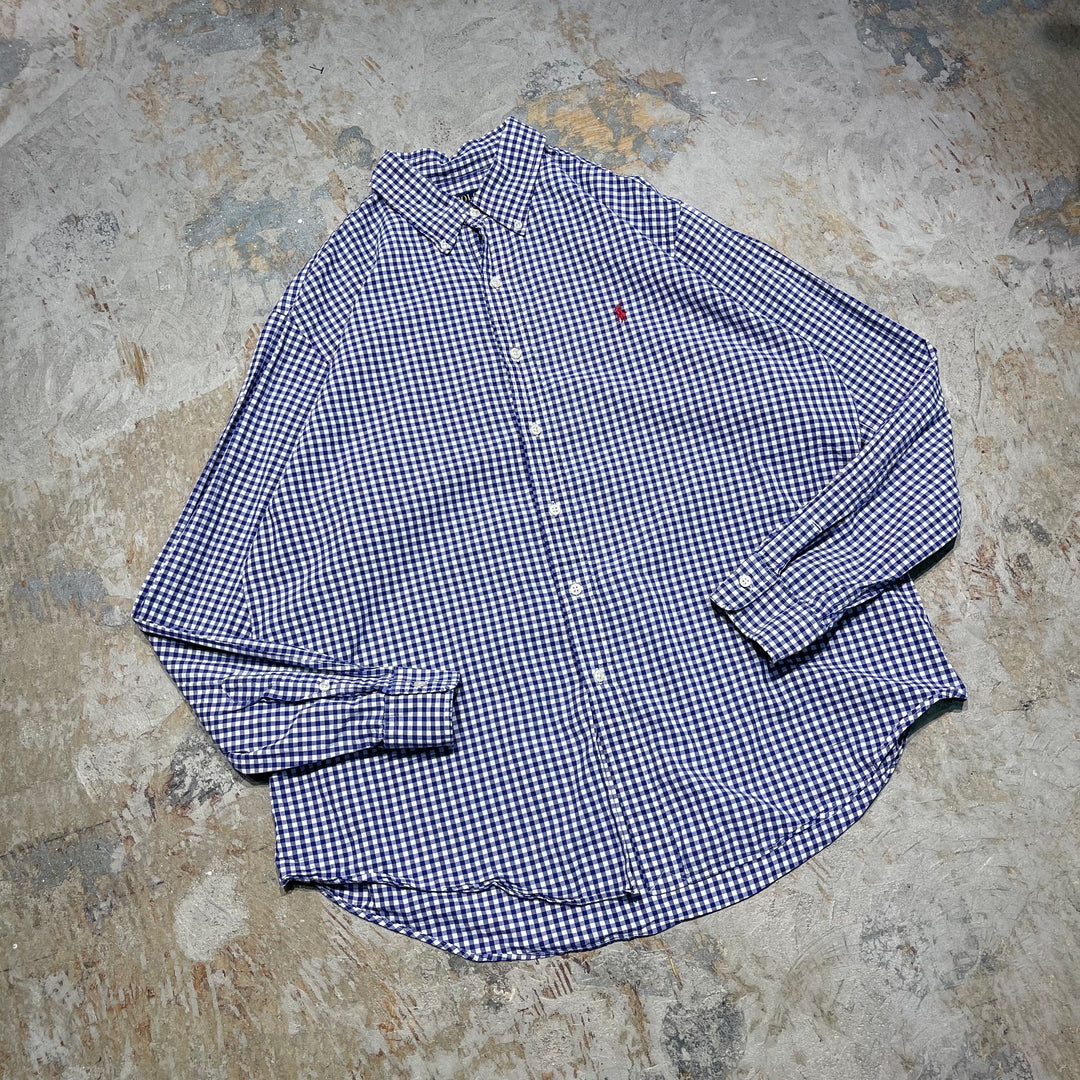 #4335 Ralph Lauren/ラルフローレン L/S B.D Shirts/ボタンダウンシャツ/CUSTOM FIT/ギンガムチェック/サイズXL