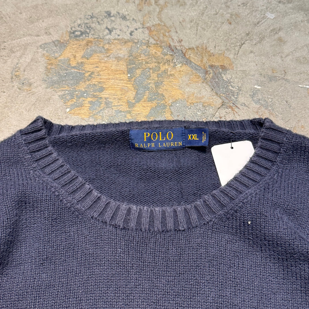 古着 POLO Ralph Lauren/ ポロラルフローレン/  クルーネックニットセーター/ サイズXXL
