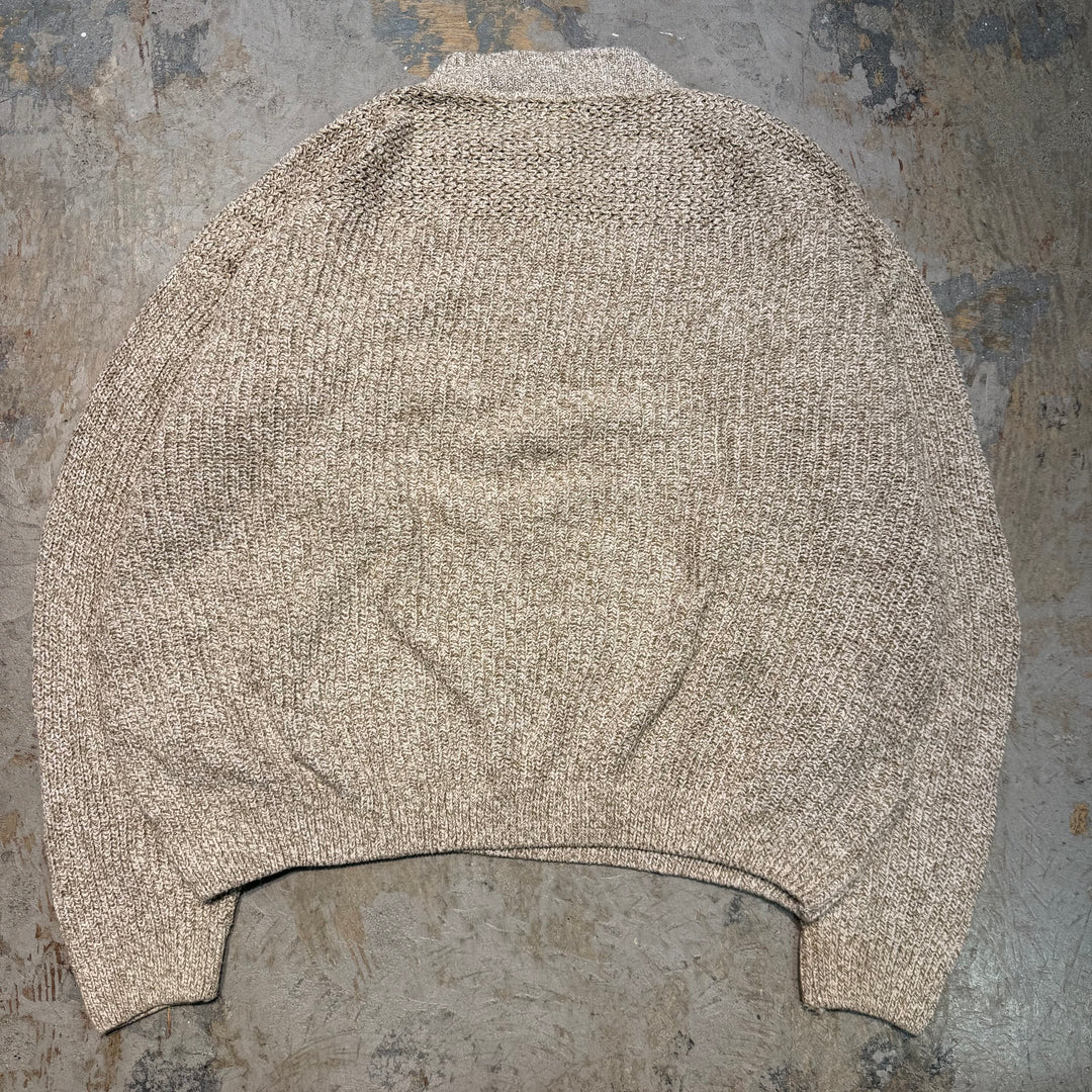古着 90's Eddie Bauer/ エディーバウアー/ ハーフボタンニットセーター/ ヘンリーネック/サイズXL